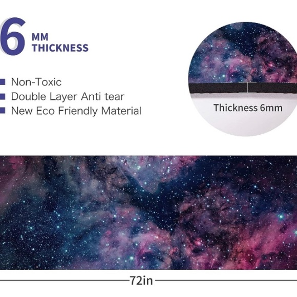 Galaxy Printed Yoga Mat w/travel case - Picture 3 of 5